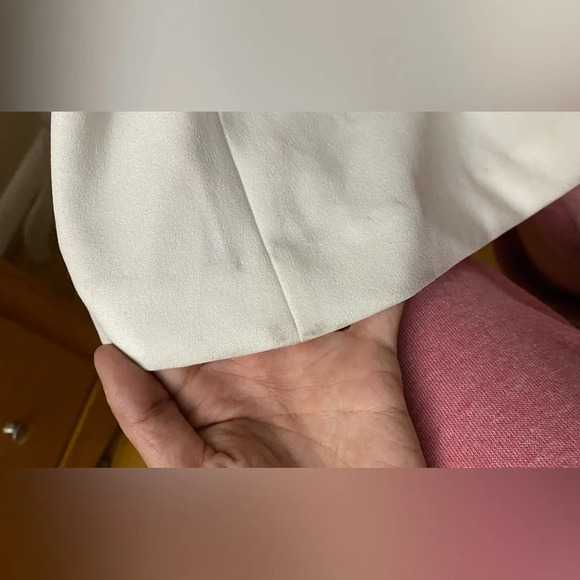 NWT Adrianna Papell Beaded Appliqué Charmeuse Mermaid Sleeveless Ivory Gown Sz 2 - Picture 14 of 16